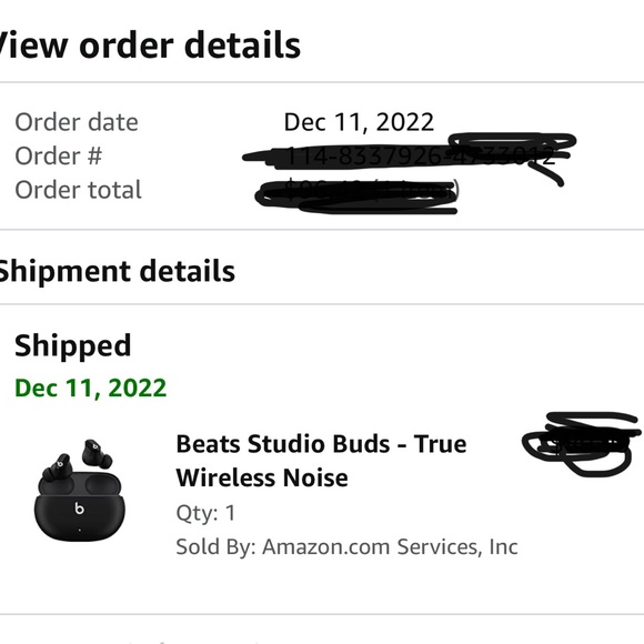 Beats studio buds black with box w accessories like new. Used a few times. - Picture 4 of 4